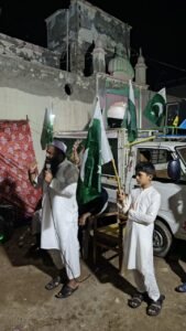 رات ٹبہ ظاھر پیر صادق آباد میں منعقد آزادی پروگرام کے مناظر