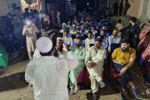 رات ٹبہ ظاھر پیر صادق آباد میں منعقد آزادی پروگرام کے مناظر