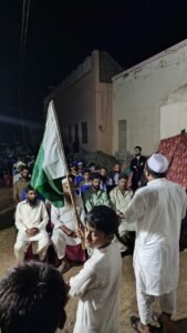 رات ٹبہ ظاھر پیر صادق آباد میں منعقد آزادی پروگرام کے مناظر